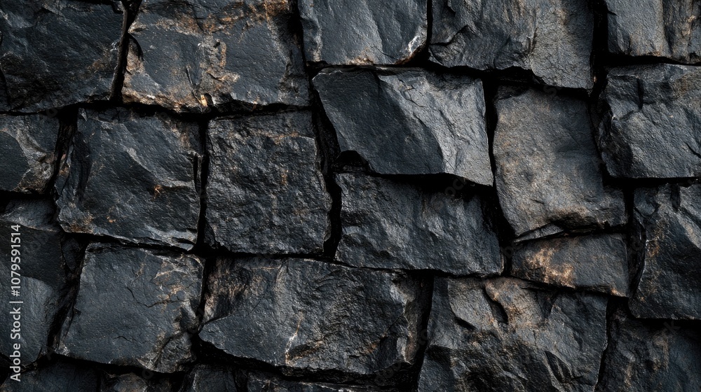 Black stone texture with a plain background