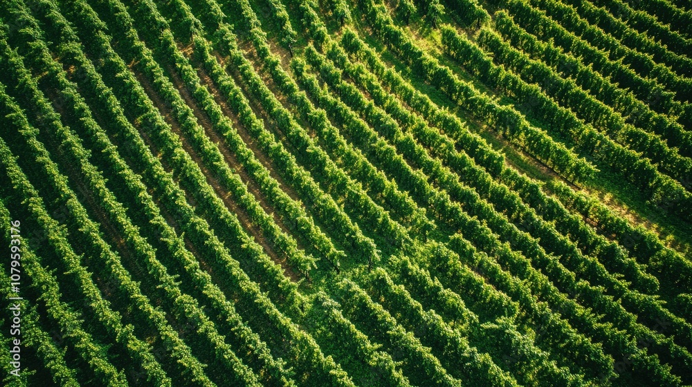 Aerial View of a Vibrant Vineyard for Advanced Agricultural Monitoring Aerial View of a Vibrant Vineyard for Advanced Agricultural Monitoring