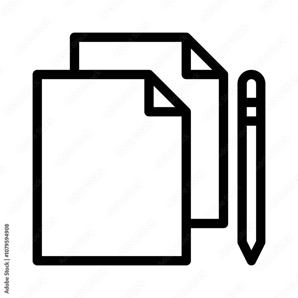 Paperwork line icon Paperwork line icon