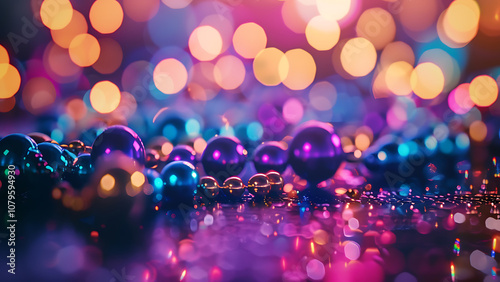 Close-Up of Colorful Bokeh Lights in Vibrant Scene