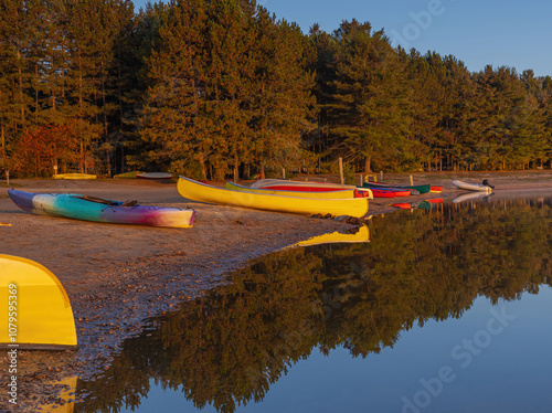 Canoes On The Beach photo