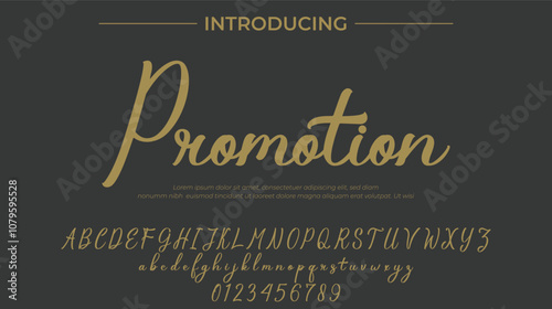 Promotion Font Stylish brush painted an uppercase vector letters, alphabet, typeface