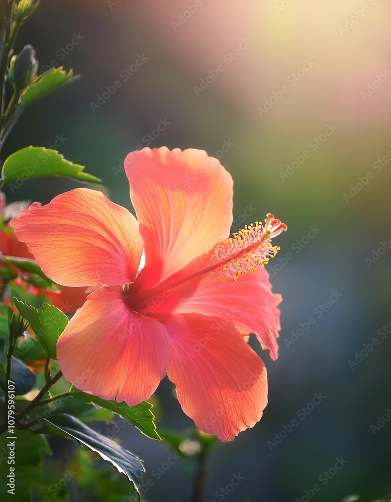 Fresh Hibiscus flower on natural background Fresh Hibiscus flower on natural background