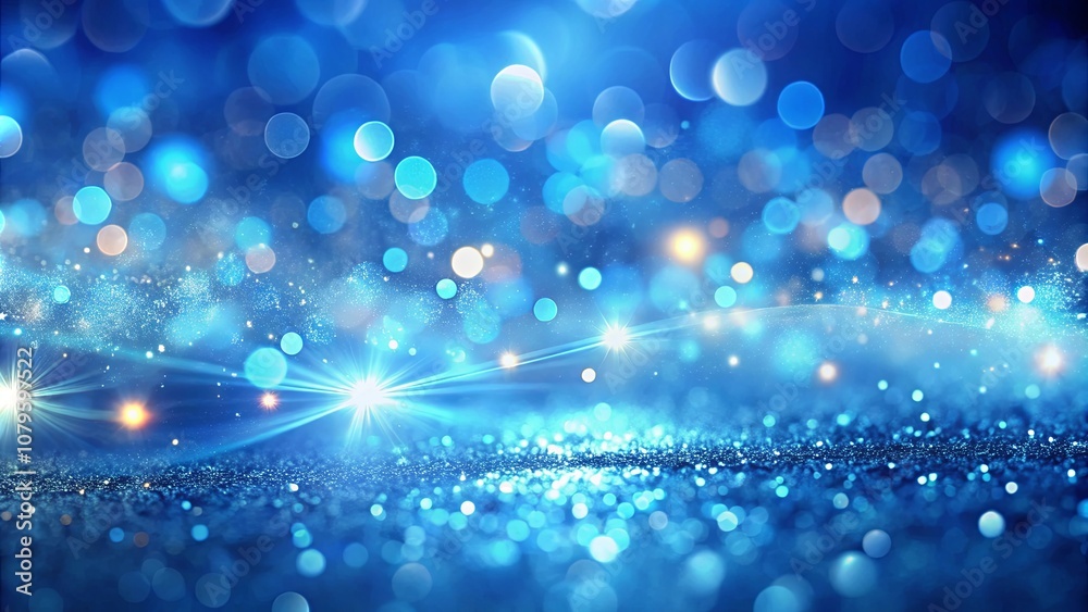 A Symphony of Blue and Gold Sparkling Lights and Glitter Create a Dreamy, Festive Atmosphere A Symphony of Blue and Gold Sparkling Lights and Glitter Create a Dreamy, Festive Atmosphere