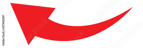 Red long curved arrow vector icon Free Download Red long curved arrow vector icon - GFXLoad
