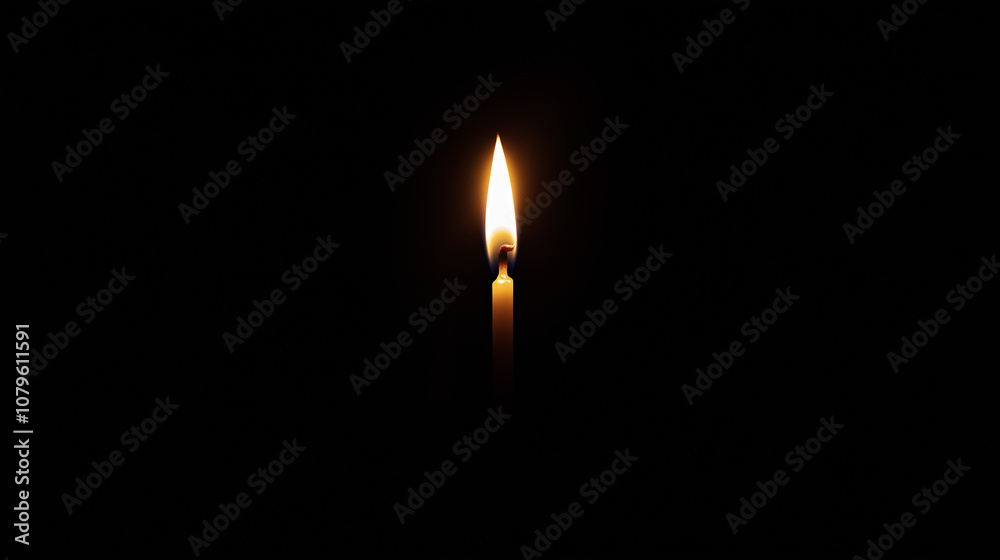 Minimal sparkler photo, single flame on black background Minimal sparkler photo, single flame on black background