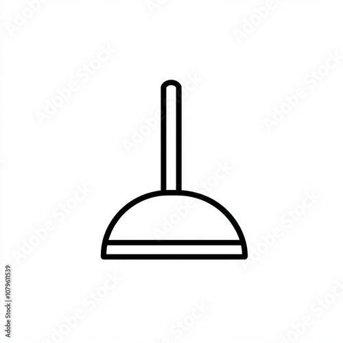 This icon showcases a minimalistic design of a dustpan, often used in cleaning activities to collect debris and maintain cleanliness in various environments