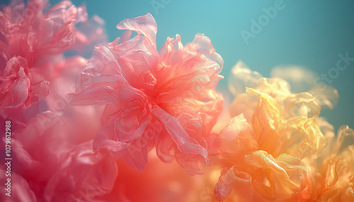 Pink peony blossom in nature, vibrant colors beauty generated by AI