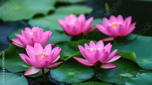 Close up image of stunning lotuses ideal for covers wallpapers and projects focused on tranquility meditation relaxation and healing