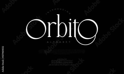 Orbito typography beauty fashion elegant minimalist serif italic fonts decorative wedding vintage retro logos. Minimal luxury font alphabet logo. Vector illustration