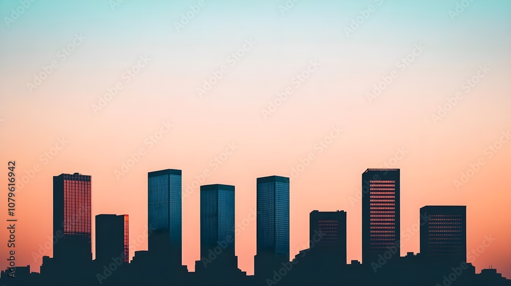 Cityscape Silhouette Sunset Cityscape Silhouette Sunset