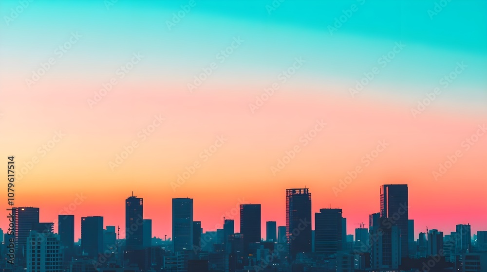 Cityscape Sunset Silhouette Cityscape Sunset Silhouette