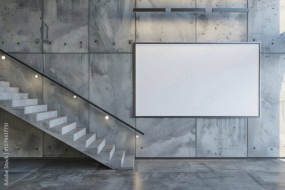 mockup of a blank billboard in the entrance to an industrial building mockup of a blank billboard in the entrance to an industrial building