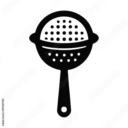 Kitchen strainer spoon tool vector icon design