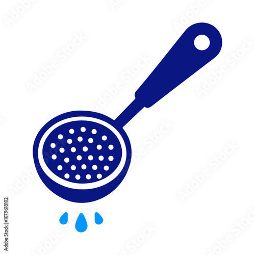 Kitchen strainer spoon tool vector icon design