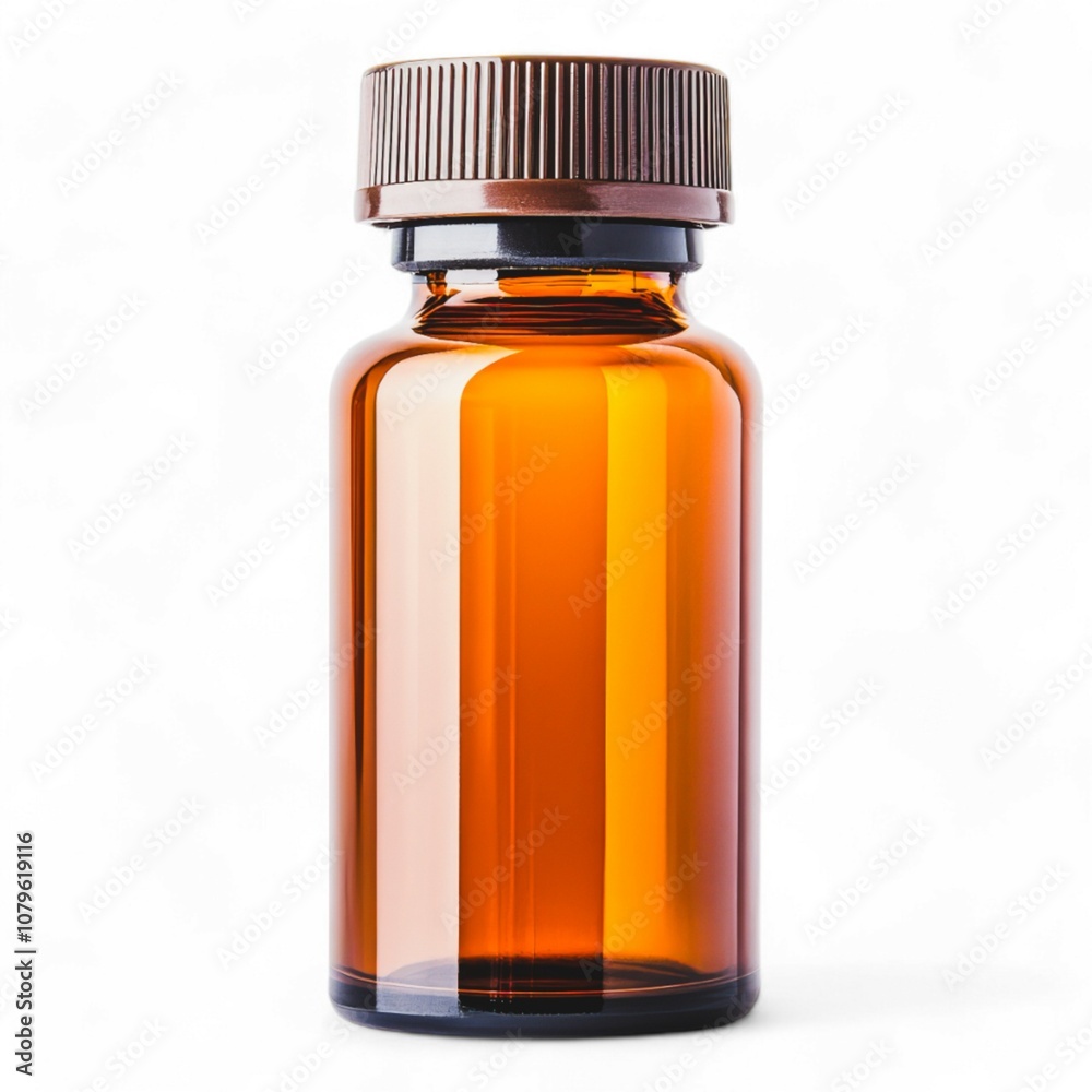 Amber Glass Bottle Mockup Amber Glass Bottle Mockup