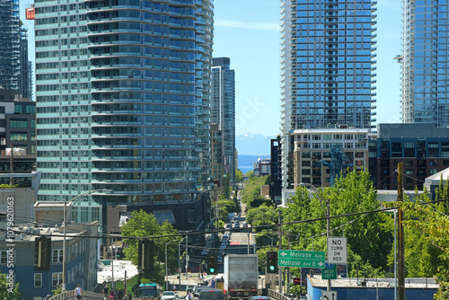 The Streets of Downtown Seattle. photo