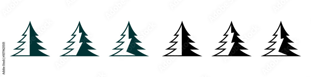 Fototapeta premium fir tree logo design, mountain, premium vector mountain and spruce design, outdoor logo, camper logo design 