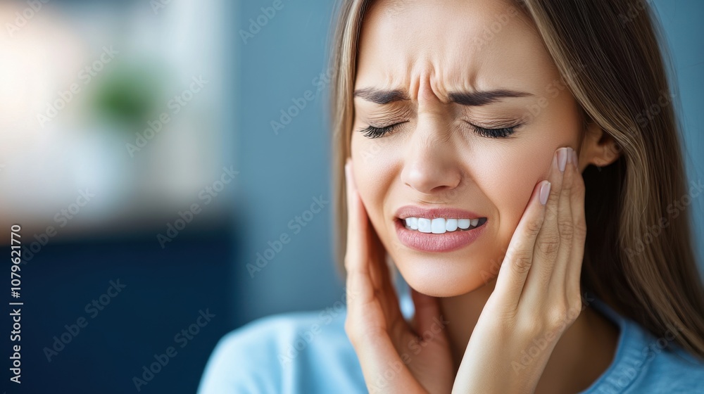 Woman Suffering from Acute Toothache Discomfort Woman Suffering from Acute Toothache Discomfort