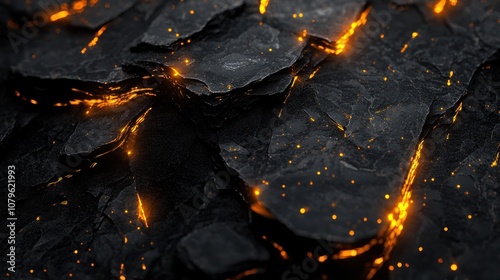 Glowing Lava Rock Texture