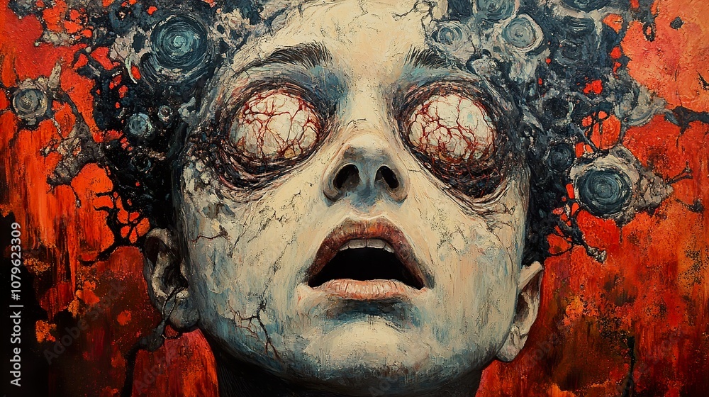 Disturbing Surreal Portrait: A Study in Fear and Anxiety Disturbing Surreal Portrait: A Study in Fear and Anxiety