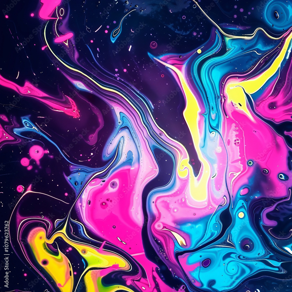 Abstract background of brightly coloured flowing Abstract background of brightly coloured flowing
