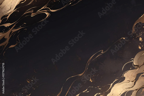 Golden Marble Abstraction