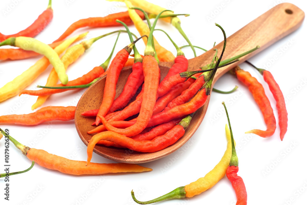 isolated red chili pepper on white background isolated red chili pepper on white background