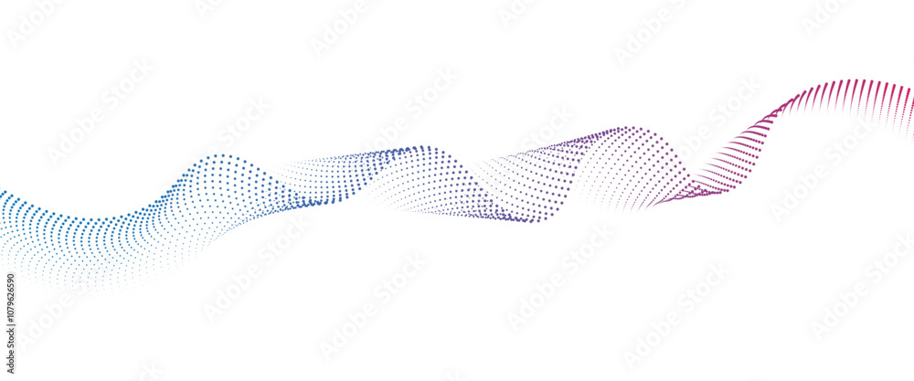 Flowing Dot Wave halftone gradient pattern on transparent background
Flowing Dot Wave halftone gradient pattern on transparent background
