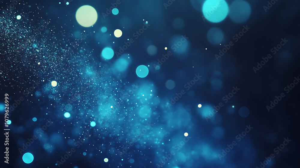 Abstract vector background featuring bokeh blue lights with sparkling circles and glowing texture Abstract vector background featuring bokeh blue lights with sparkling circles and glowing texture