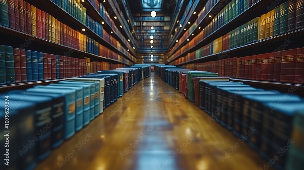 Exploring the depths of knowledge a journey through a majestic library filled with time-honored books Exploring the depths of knowledge a journey through a majestic library filled with time-honored books