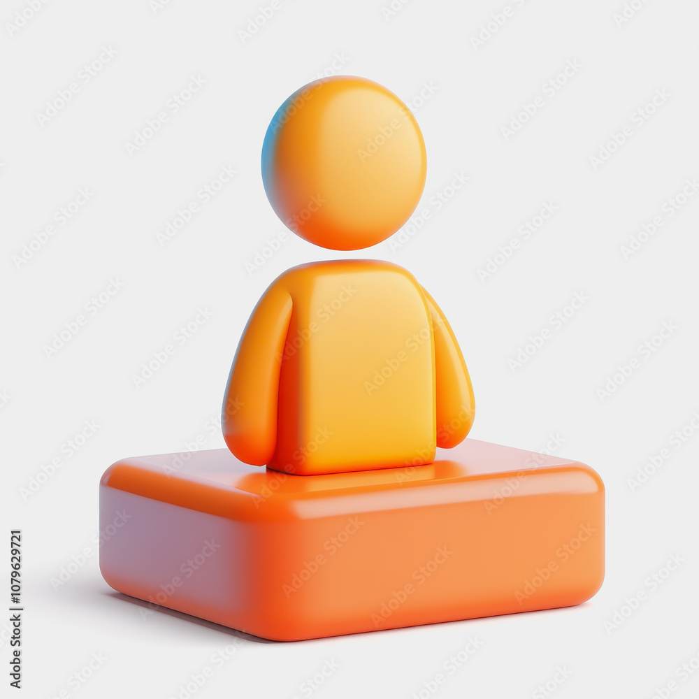 Abstract representation of a stylized figure sitting on a colorful block, emphasizing simplicity and modern design, suitable for diverse creative projects and concepts. Abstract representation of a stylized figure sitting on a colorful block, emphasizing simplicity and modern design, suitable for diverse creative projects and concepts.