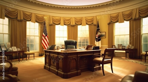 The Oval Office in the White House photo