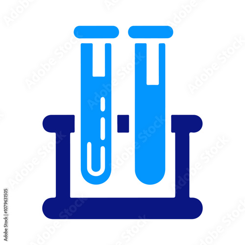 Test tubes in a holder in a laboratory vector icon design