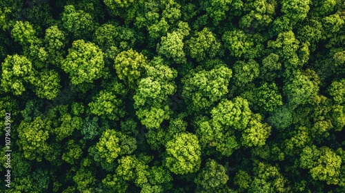 Aerial view of a lush green forest promoting environmental protection showcasing the beauty of our planet and the importance of a healthy ecosystem photo