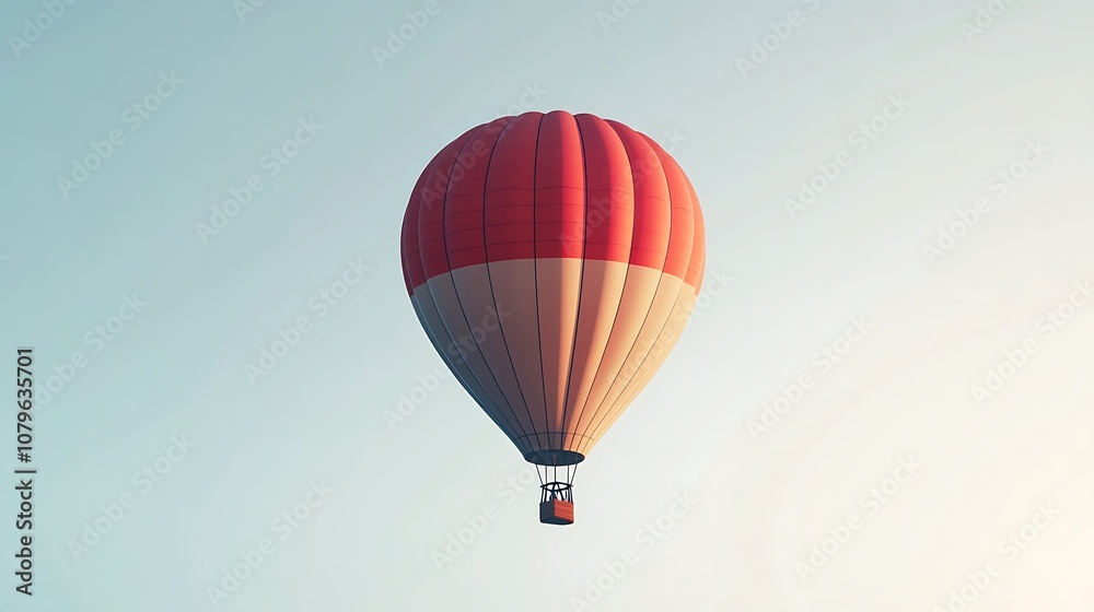 Naklejka premium Hot air balloon isolated on background with clipping path
