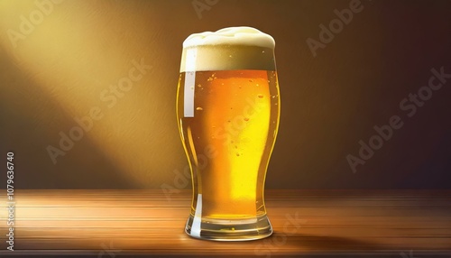 glass of beer on dark background