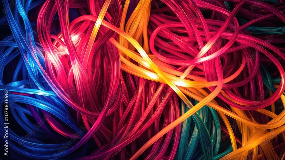 Abstract Glow: A Symphony of Colorful Lines Abstract Glow: A Symphony of Colorful Lines