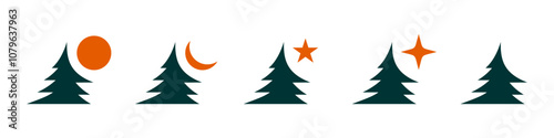  fir tree logo design, mountain, premium vector mountain and spruce design, outdoor logo, camper logo design