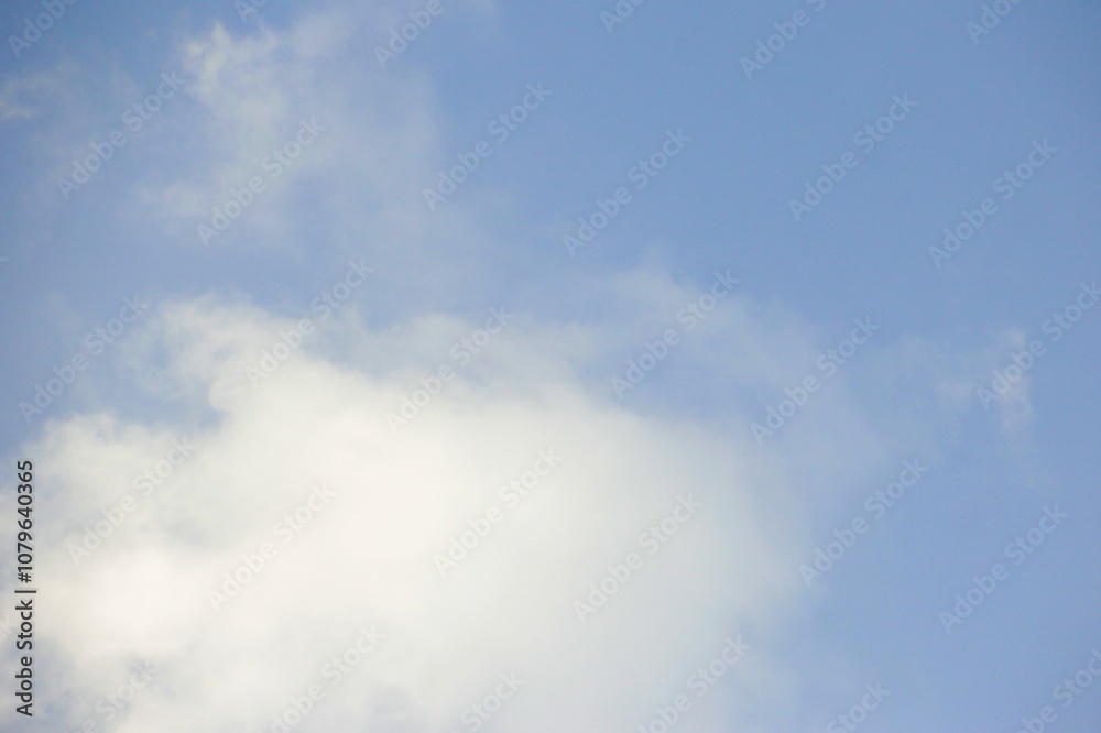 Clouds and blue sky on a sunny day.