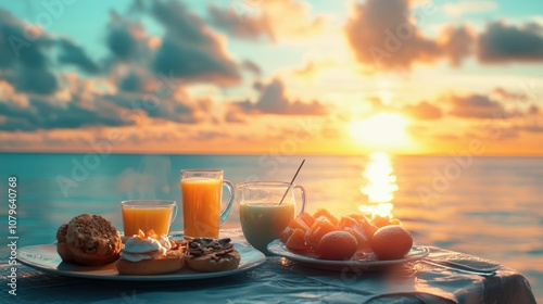 Sunset Breakfast by the Ocean