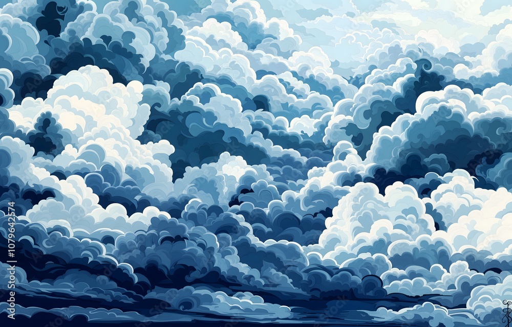 Abstract Cloudscape Painting Abstract Cloudscape Painting