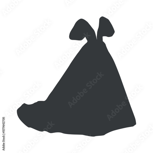 Gown gala dress silhouette vector design