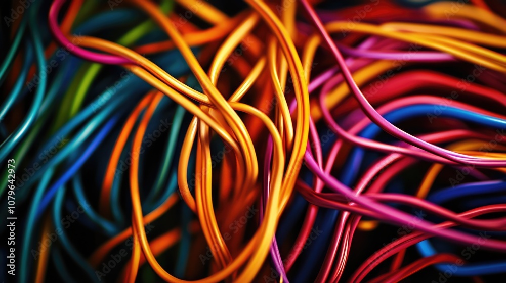 Abstract Colorful Cables Background Abstract Colorful Cables Background