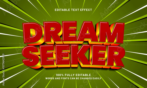 dream seeker editable text effects with a kids and play theme