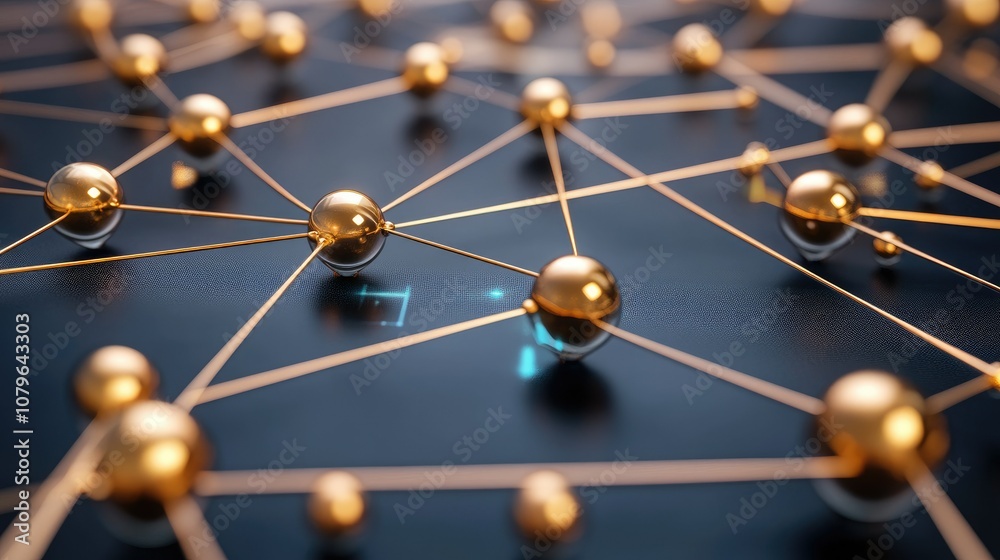 Conceptual art of interconnected digital nodes Conceptual art of interconnected digital nodes