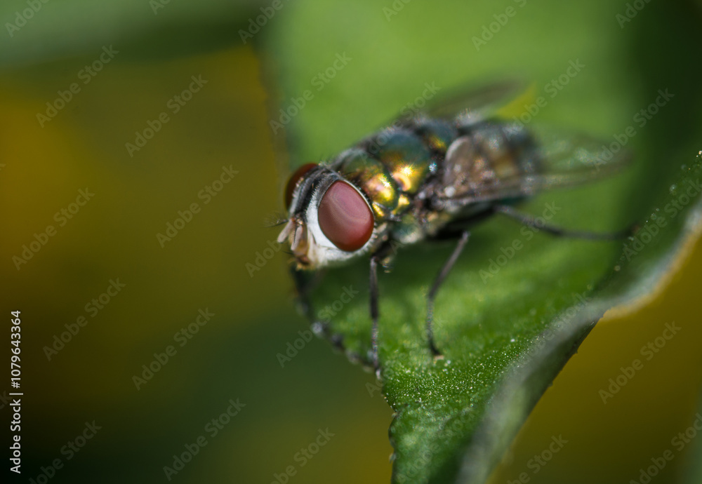 close up of a blow fly against out of focus background close up of a blow fly against out of focus background