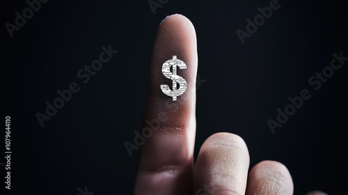 Diamond Dollar on Fingertip