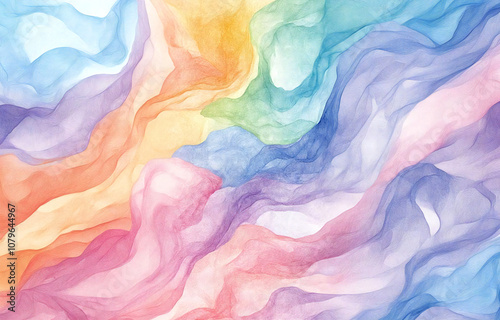 虹色の流れる透明感