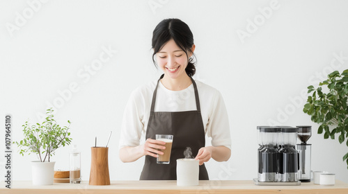Smiling Barista Making Coff...